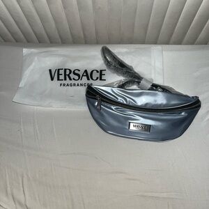 Versace Black and Silver Geometric Design